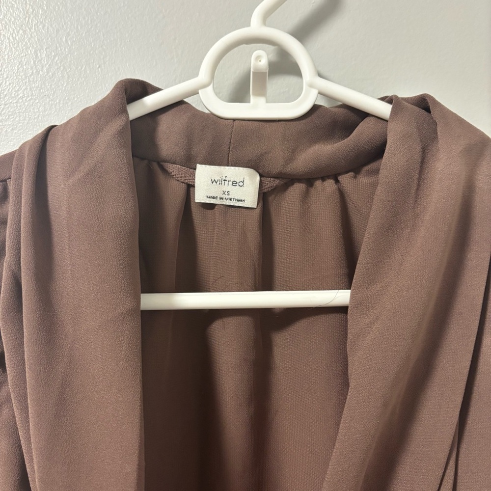 Wilfred Sabine Draped Brown Mini Dress XS - Picture 2 of 3
